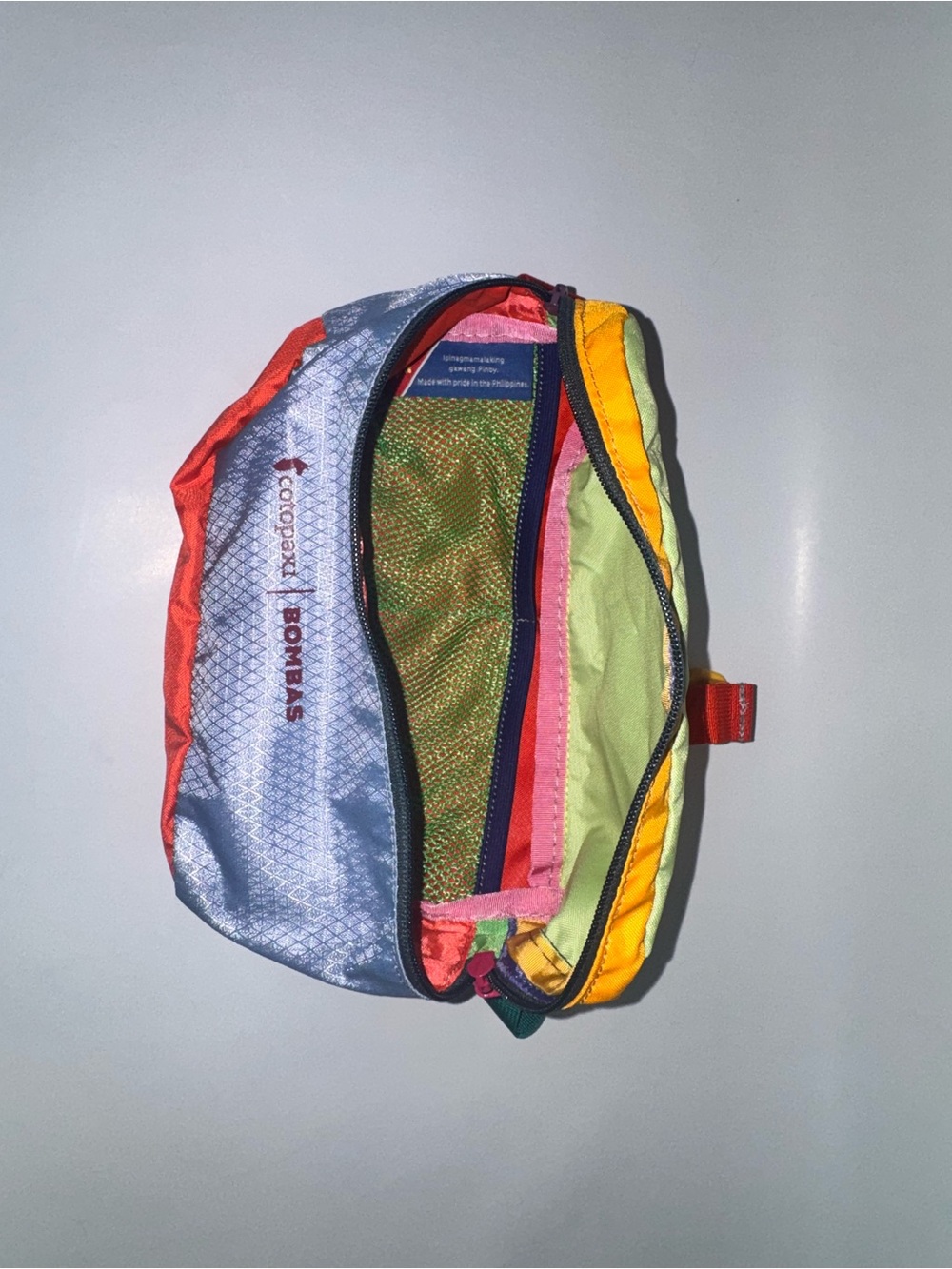 Bombas / Cotopaxi Multicolor Colorblock Waist Pack with Red Strap - Picture 3 of 3